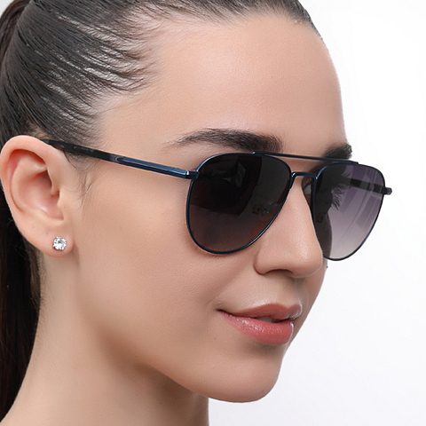 John Jacobs Sky Blue Full Rim Aviator left side