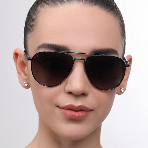 John Jacobs Sky Blue Full Rim Aviator right side