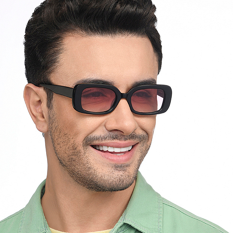 John Jacobs Online Black Full Rim Rectangle left side John Jacobs Online Black Full Rim Rectangle left side