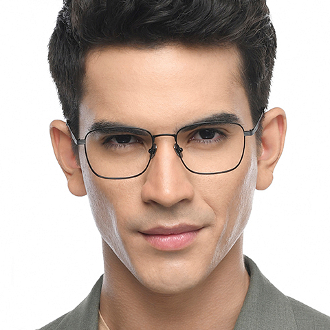 John Jacobs Black Full Rim Square right side