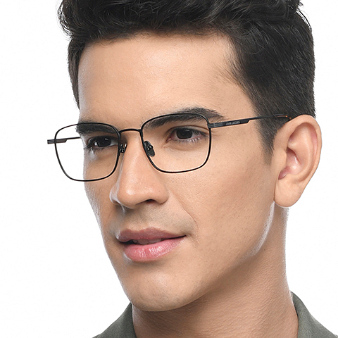 John Jacobs Black Full Rim Square left side