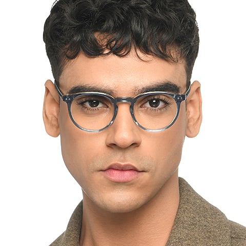 John Jacobs Sky Blue Full Rim Round right side