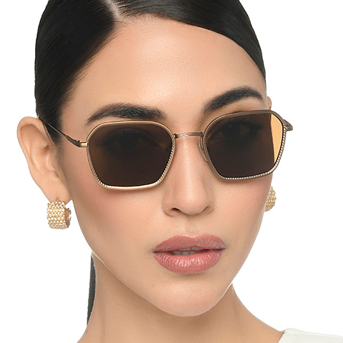 John Jacobs Gold Full Rim Hexagonal left side