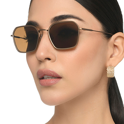 John Jacobs Gold Full Rim Hexagonal right side