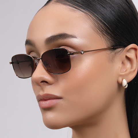 John Jacobs Dark Brown Full Rim Cat Eye left side