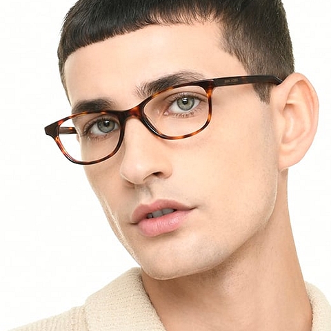 John Jacobs Light Brown Full Rim Cat Eye left side