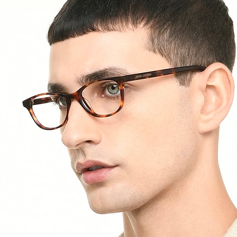 John Jacobs Light Brown Full Rim Cat Eye right side