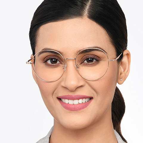 John Jacobs Online Dark Brown Full Rim Round left side John Jacobs Online Dark Brown Full Rim Round left side