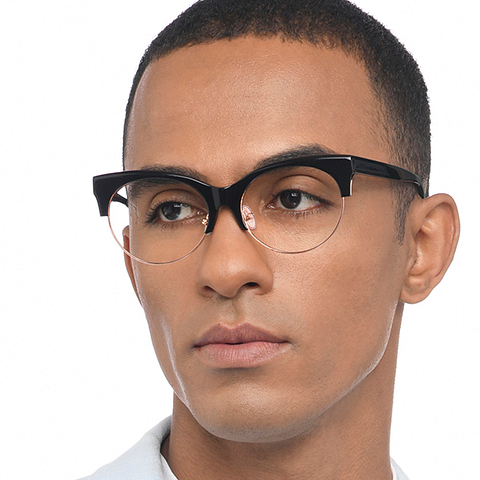John Jacobs Online Black Full Rim Cat Eye left side