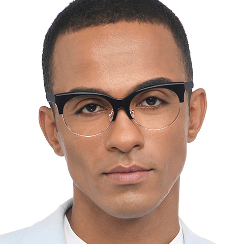 John Jacobs Online Black Full Rim Cat Eye right side