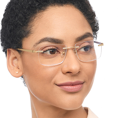 John Jacobs Online Gold Rimless Rectangle left side John Jacobs Online Gold Rimless Rectangle left side