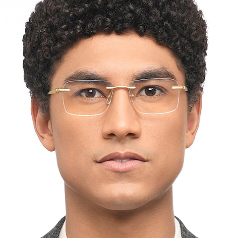 John Jacobs Online Gold Rimless Rectangle right side John Jacobs Online Gold Rimless Rectangle right side