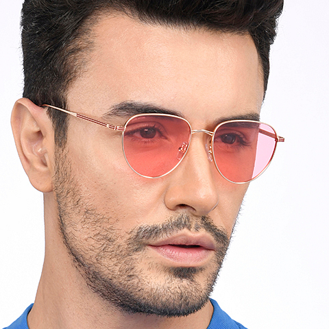 John Jacobs Online Gold Full Rim Round left side