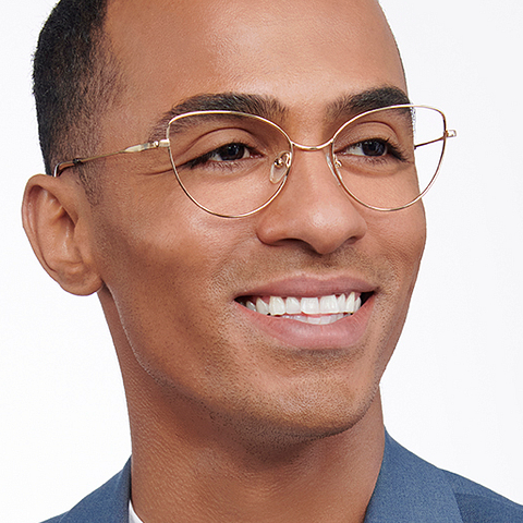 John Jacobs Online Gold Full Rim Cat Eye right side