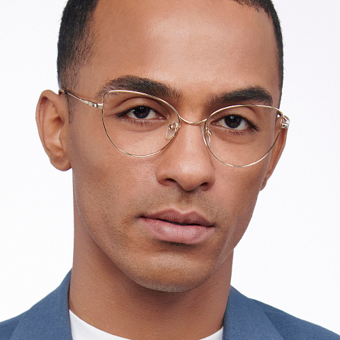 John Jacobs Online Gold Full Rim Cat Eye left side