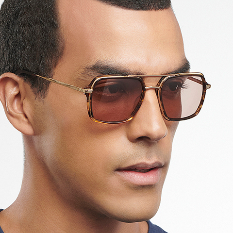 John Jacobs Online Gold Full Rim Square left side