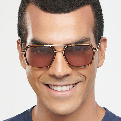 John Jacobs Online Gold Full Rim Square right side