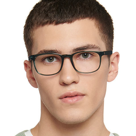 John Jacobs Green Full Rim Square left side