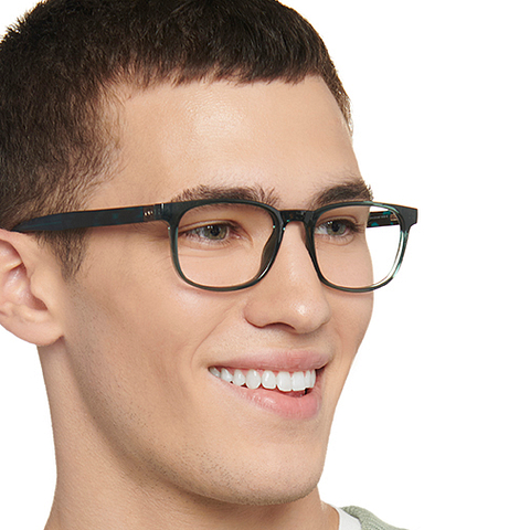 John Jacobs Green Full Rim Square right side