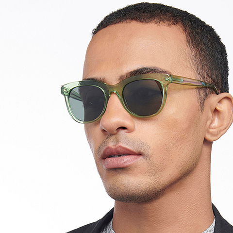 John Jacobs Online Green Transparent Full Rim Square right side John Jacobs Online Green Transparent Full Rim Square right side