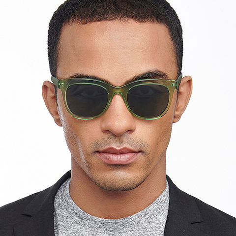 John Jacobs Online Green Transparent Full Rim Square left side John Jacobs Online Green Transparent Full Rim Square left side