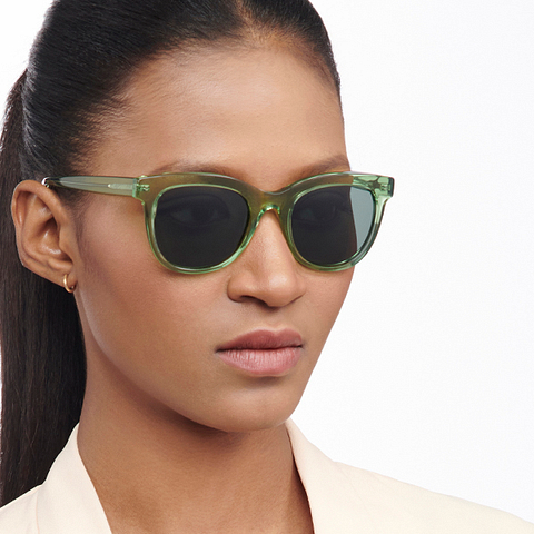 John Jacobs Online Green Transparent Full Rim Square right side John Jacobs Online Green Transparent Full Rim Square right side