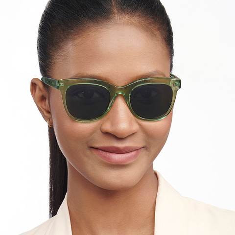 John Jacobs Online Green Transparent Full Rim Square left side John Jacobs Online Green Transparent Full Rim Square left side