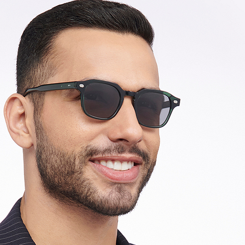 John Jacobs Online Green Full Rim Square left side