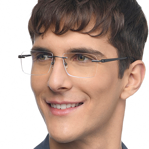 John Jacobs Light Gray Rimless Rectangle right side John Jacobs Light Gray Rimless Rectangle right side