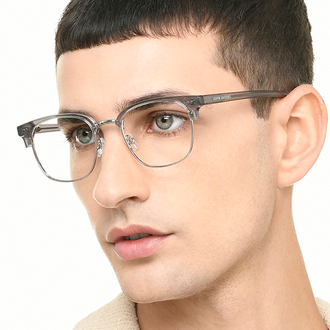 John Jacobs Online Silver Full Rim Clubmaster right side