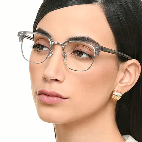 John Jacobs Online Silver Full Rim Clubmaster right side