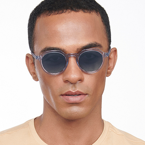 John Jacobs Online Blue Transparent Full Rim Round right side John Jacobs Online Blue Transparent Full Rim Round right side