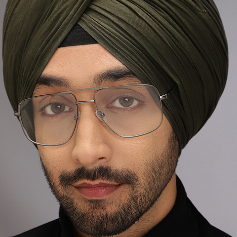 John Jacobs Gunmetal Full Rim Square right side