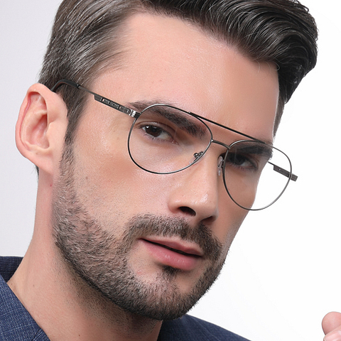 John Jacobs Online Gunmetal Full Rim Aviator right side