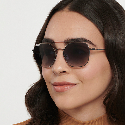 John Jacobs Online Gunmetal Full Rim Geometric right side
