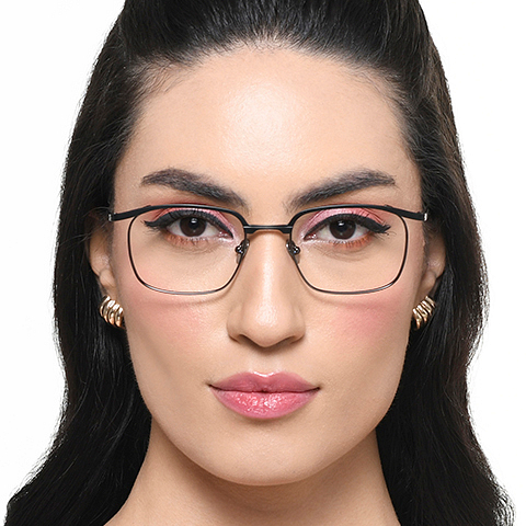 جون جاكوبز رمادي داكن حافة كاملة المستطيل left side