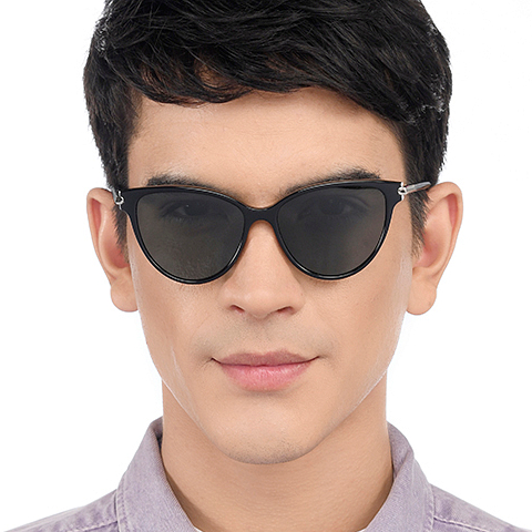 John Jacobs Black Full Rim Cat Eye right side