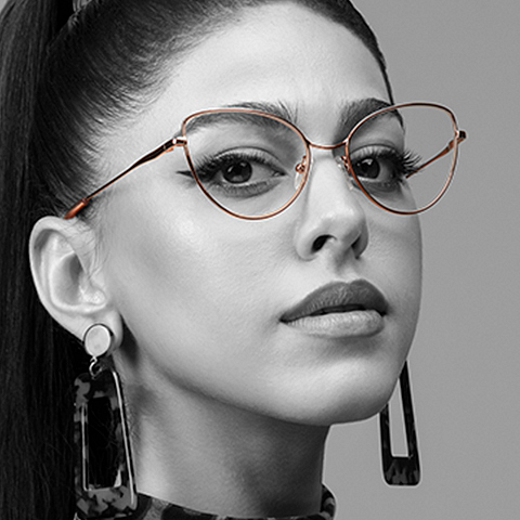 John Jacobs Online Gold Full Rim Cat Eye right side