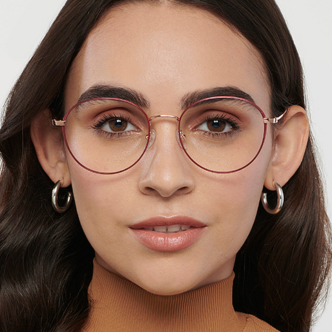 John Jacobs Online Rose Gold Full Rim Round left side