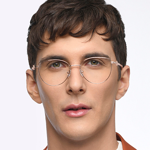 John Jacobs Online Rose Gold Full Rim Cat Eye left side John Jacobs Online Rose Gold Full Rim Cat Eye left side