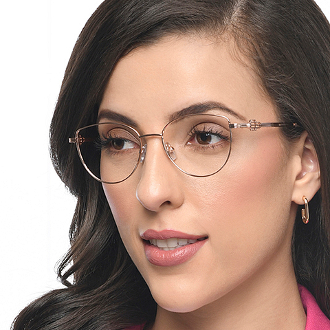 John Jacobs Online Rose Gold Full Rim Cat Eye left side John Jacobs Online Rose Gold Full Rim Cat Eye left side