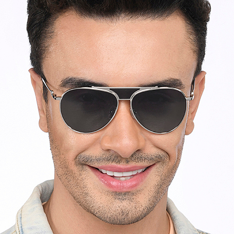 John Jacobs Online Silver Full Rim Square left side