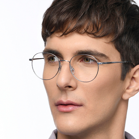 John Jacobs Online Silver Full Rim Round right side John Jacobs Online Silver Full Rim Round right side