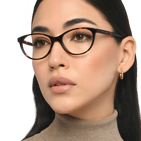John Jacobs Light Brown Full Rim Cat Eye right side