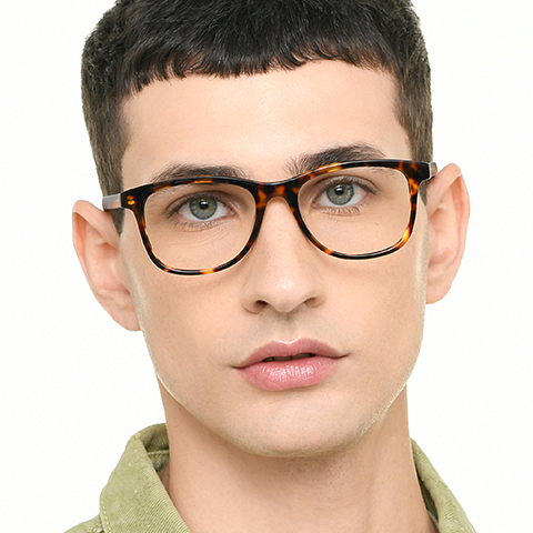 John Jacobs Online Tortoise Full Rim Square left side