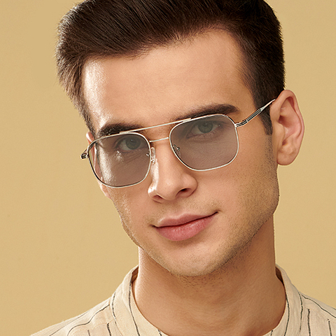 John Jacobs Silver Full Rim Square left side