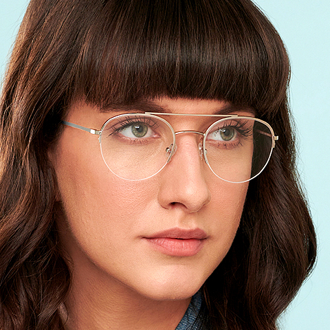 John Jacobs Online Silver Half Rim Round right side