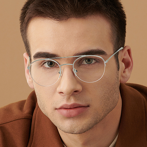 John Jacobs Online Silver Half Rim Round right side