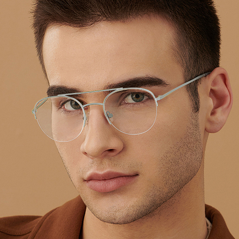 John Jacobs Online Silver Half Rim Round left side