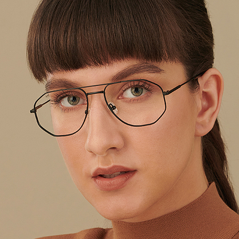 John Jacobs Online Black Full Rim Aviator right side